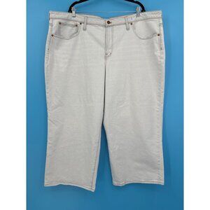 Madewell Perfect Vintage Jeans Wide Leg Crop Capri Light Wash Sz 24W